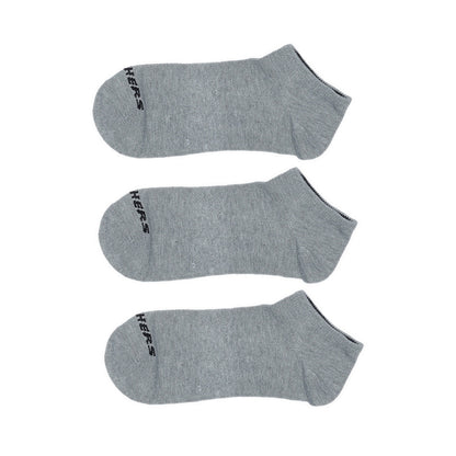 SKECHERS 3PK NON TERRY LOW CUT UNISEX - GREY