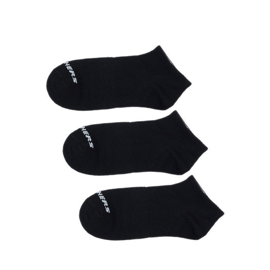 SKECHERS 3PK NON TERRY QUARTER CREW UNISEX - BLACK