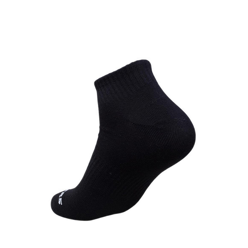 Skechers 3Pk Unisex Non Terry Qtr Crew - Arch Support - Black