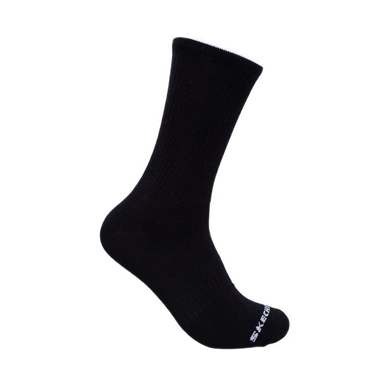 Skechers 3Pk Unisex Non Terry Crew - Arch Support Socks - White / Black