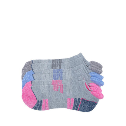 SKECHERS WOMEN 3PK 1/2 TERRY LOW CUT SOCKS - GREY PINK