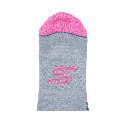 SKECHERS WOMEN 3PK 1/2 TERRY LOW CUT SOCKS - GREY PINK