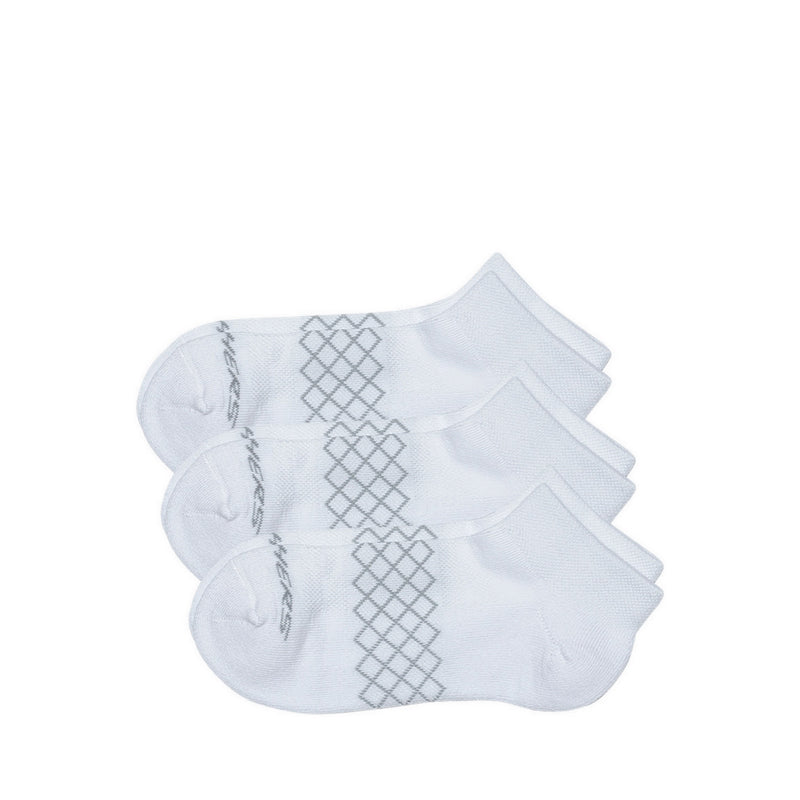 SKECHERS 3PK 1/2 TERRY QTR CREW WOMEN - WHITE