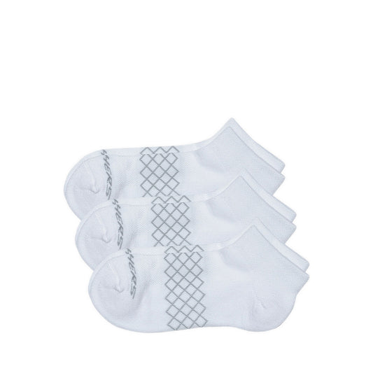SKECHERS 3PK 1/2 TERRY QTR CREW WOMEN - WHITE