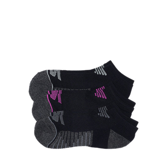 SKECHERS 3PK 1/2 TERRY LOW CUT WOMEN - BLACK