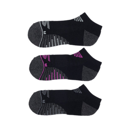 SKECHERS 3PK 1/2 TERRY LOW CUT WOMEN - BLACK