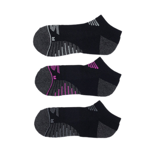 SKECHERS 3PK 1/2 TERRY LOW CUT WOMEN - BLACK