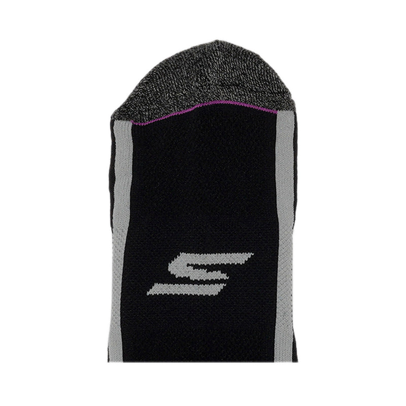 Skechers 3Pk Womens Extended Terry Low Cut Socks - Black