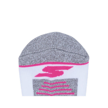 SKECHERS 3PK TOE/HEEL TERRY LOW CUT SOCKS WOMEN - WHITE PINK