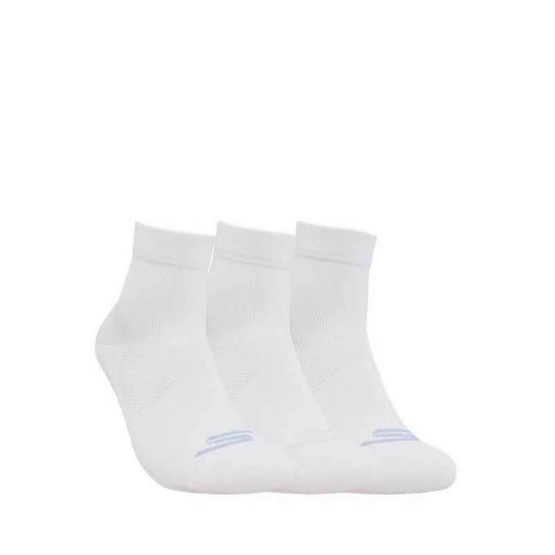 Skechers 3Pk Womens Non Terry Anklet Yoga / Pilates Socks - White