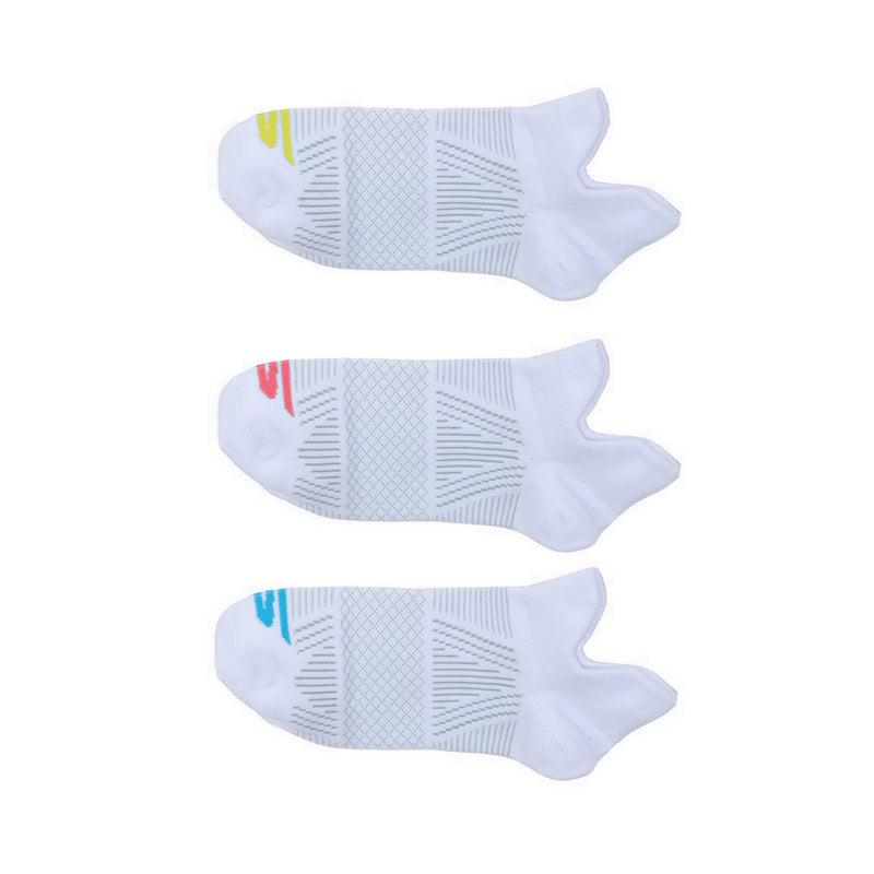 Skechers 3Pk Toe / Heel Terry Low Cut Women - White Blue