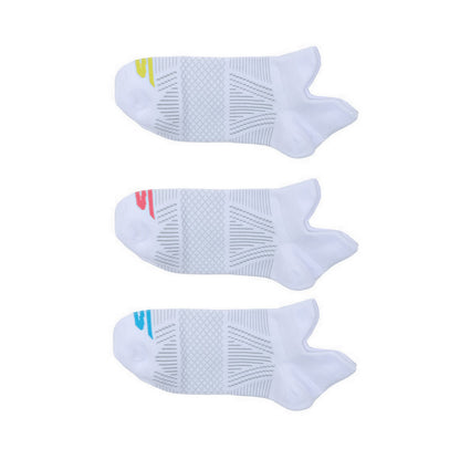 Skechers 3Pk Toe / Heel Terry Low Cut Women - White Blue