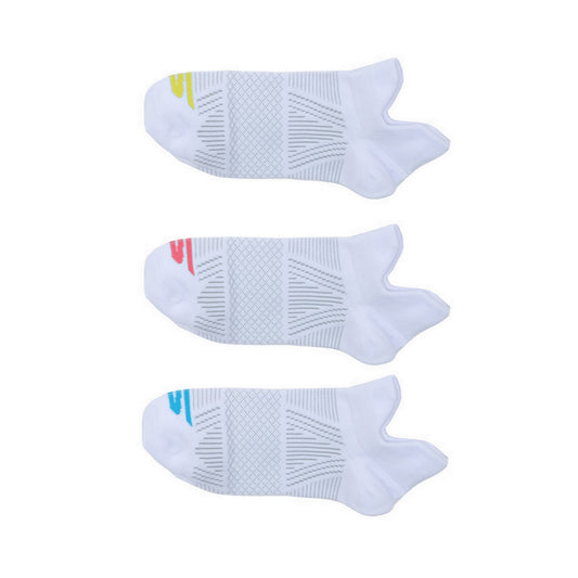 Skechers 3Pk Toe / Heel Terry Low Cut Women - White Blue