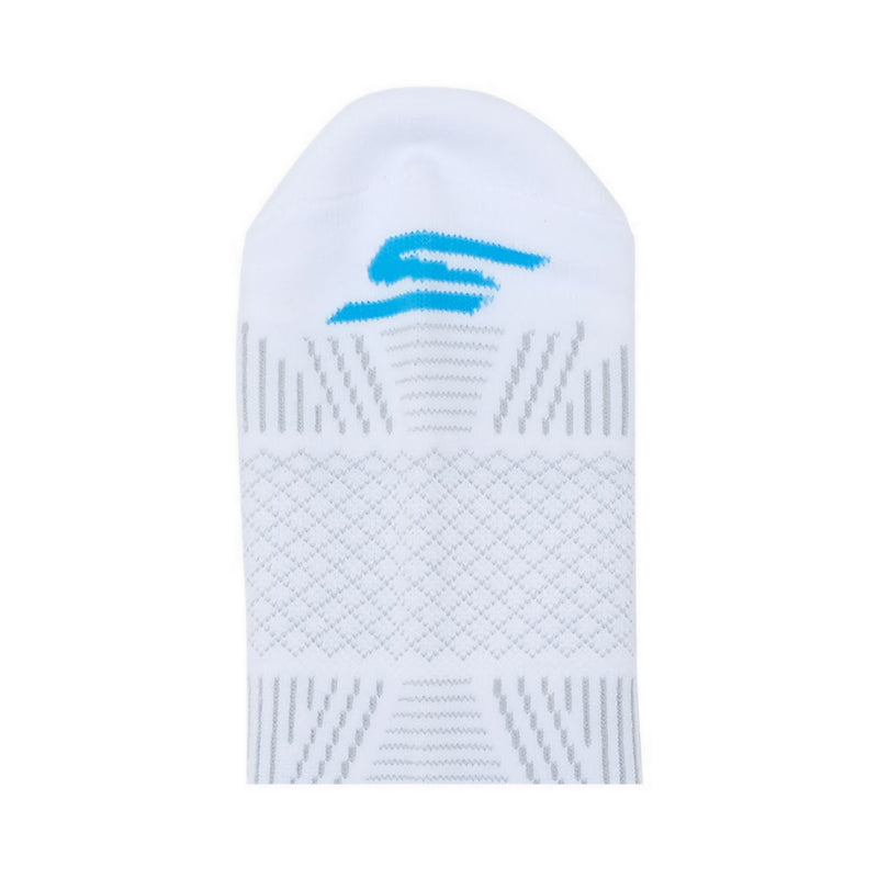 Skechers 3Pk Toe / Heel Terry Low Cut Women - White Blue