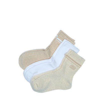 Skechers 3Pk Womens Full Terry Low Crew - Sand