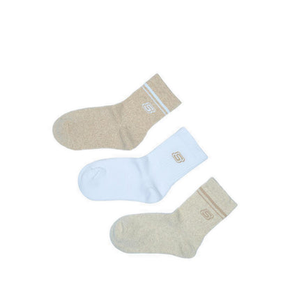 Skechers 3Pk Womens Full Terry Low Crew - Sand