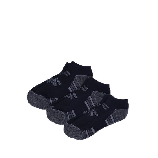 Skechers 3Pk Mens 1/2 Terry Low Cut Socks - Black