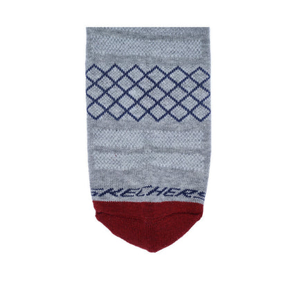 SKECHERS MEN 3PK 1/2 TERRY LOW CUT MEN'S SOCKS - NAVY/RED