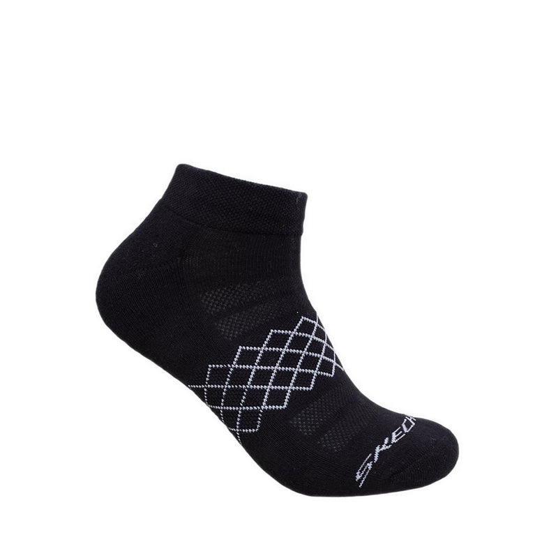 Skechers 3Pk Men 1/2 Terry Qtr Crew Socks - Black