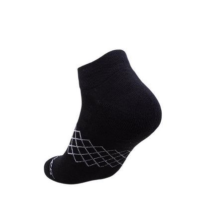 Skechers 3Pk Men 1/2 Terry Qtr Crew Socks - Black
