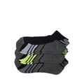 Skechers 3Pk 1/2 Terry Qtr Crew Mens - Black/Yellow