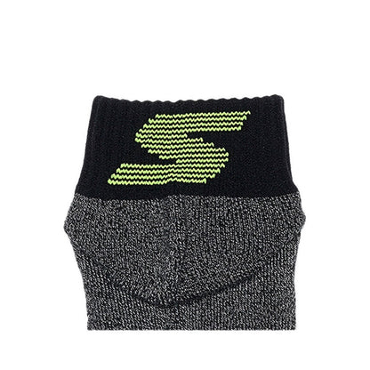 Skechers 3Pk 1/2 Terry Qtr Crew Mens - Black/Yellow