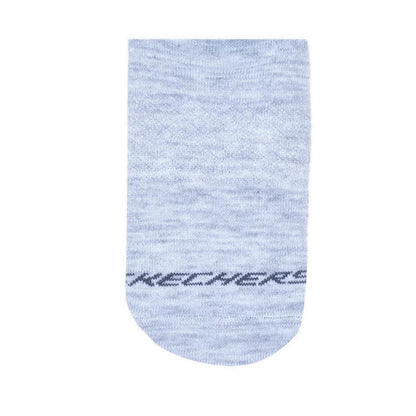 Skechers Men 3 Pack Non Terry No Show Socks W117 Men's Socks - WHITE GREY