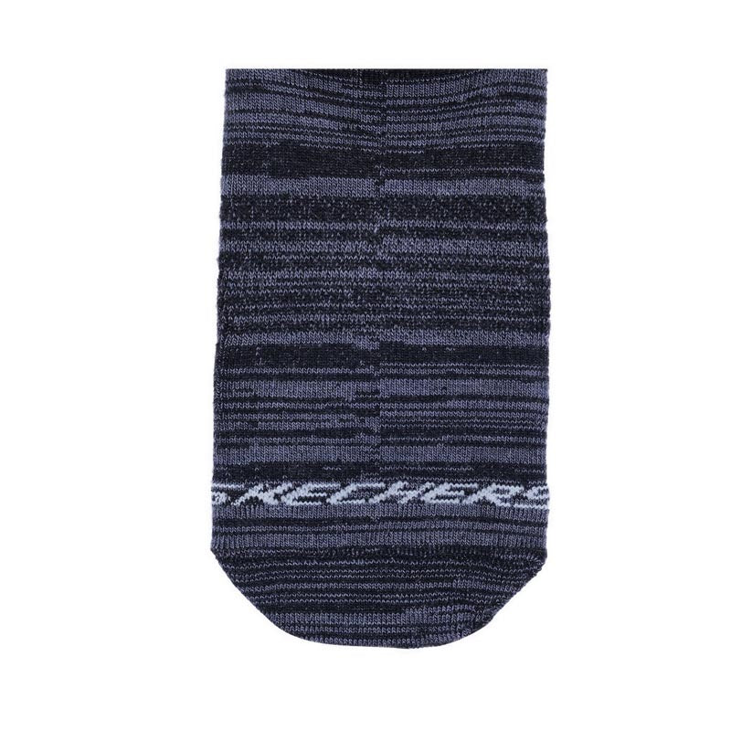 Skechers Men 3 Pack Non Terry No Show Socks W117 Men's Socks - WHITE GREY