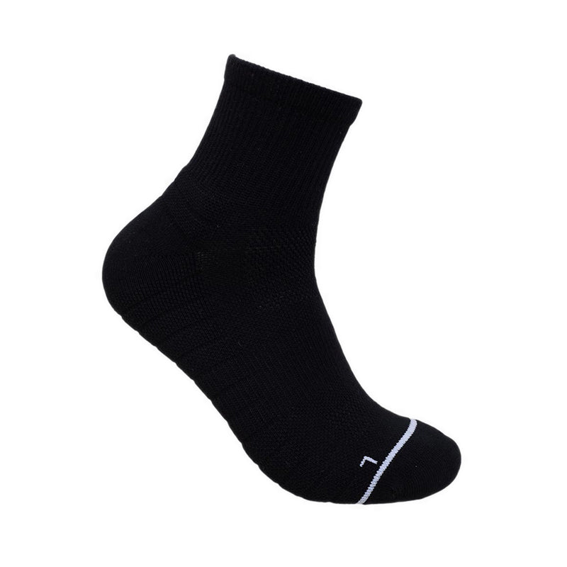 Skechers 3Pk Mens 1/2 Terry Qtr Crew - Black