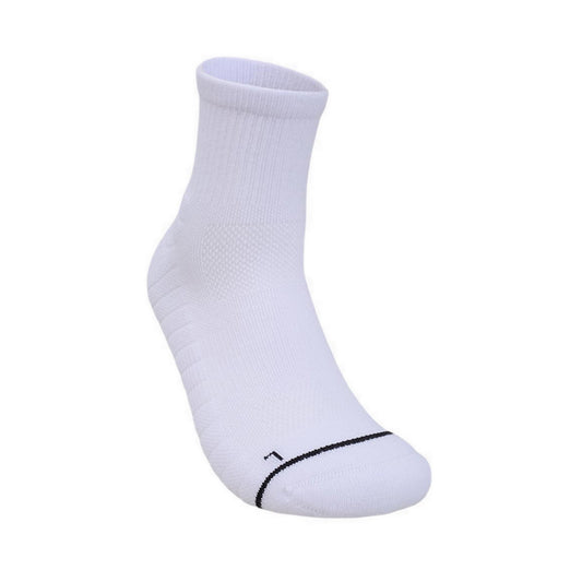 Skechers 3Pk Mens 1/2 Terry Qtr Crew - White Traditional