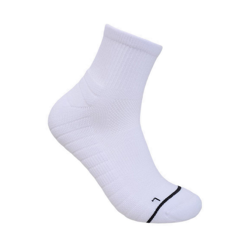Skechers 3Pk Mens 1/2 Terry Qtr Crew - White Traditional