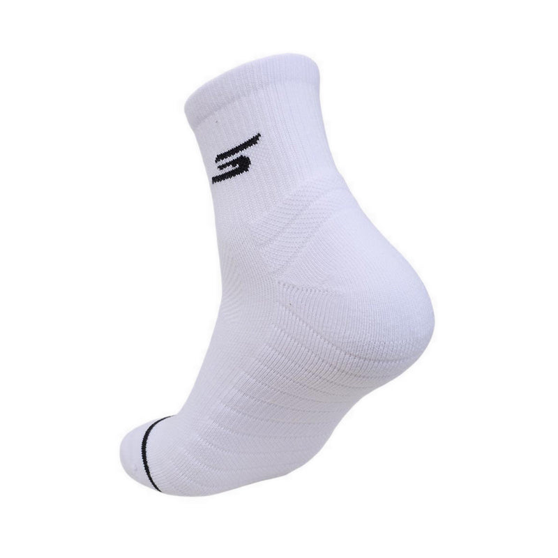 Skechers 3Pk Mens 1/2 Terry Qtr Crew - White Traditional