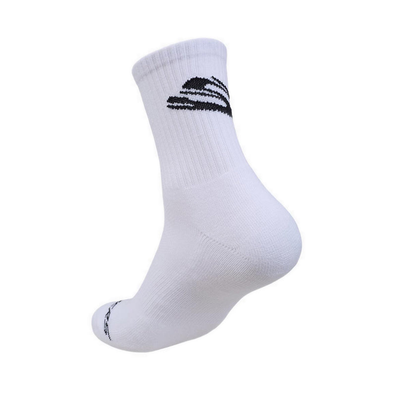 Skechers 3Pk Mens 1/2 Terry Low Crew Socks - White