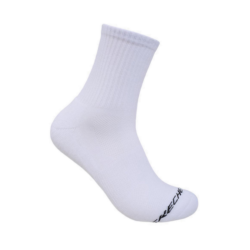 Skechers 3Pk Mens 1/2 Terry Low Crew Socks - White