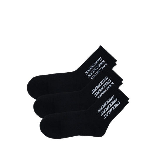 Skechers 3pk 1/2 Terry Low Crew Men - Black