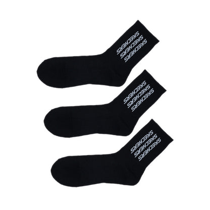 Skechers 3pk 1/2 Terry Low Crew Men - Black