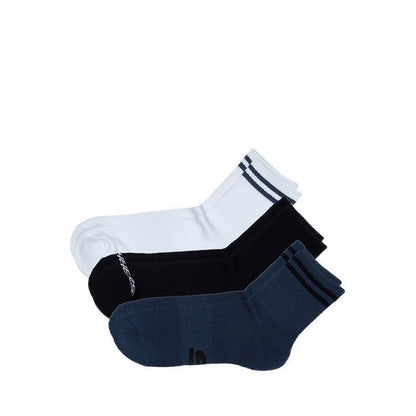 Skechers 3Pk 1/2 Terry Qtr Crew Men - White Blue