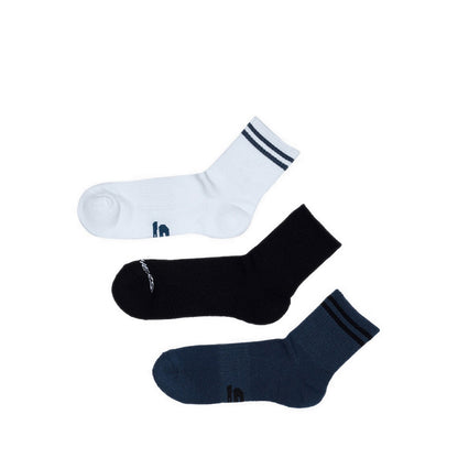 Skechers 3Pk 1/2 Terry Qtr Crew Men - White Blue