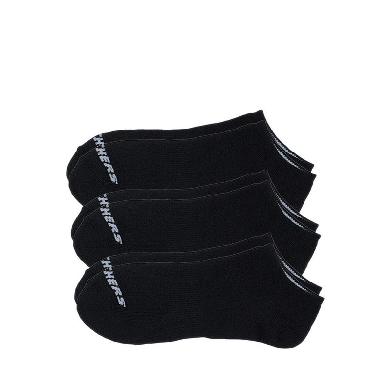 SKECHERS MEN 3PK LOW CUT SOCKS - BLACK