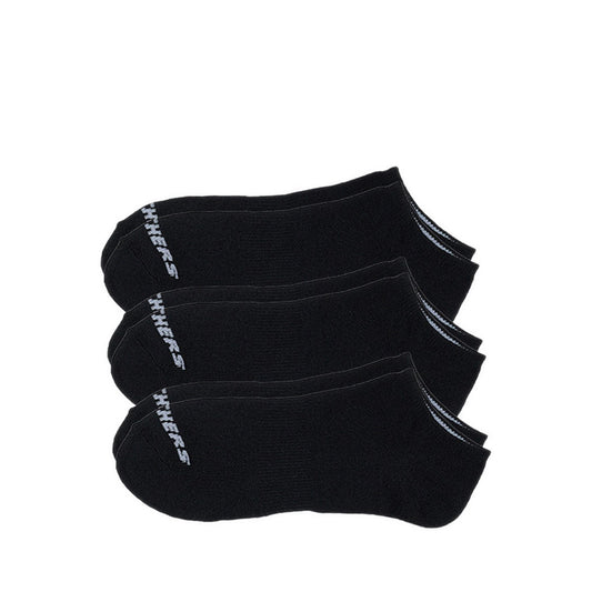 SKECHERS MEN 3PK LOW CUT SOCKS - BLACK