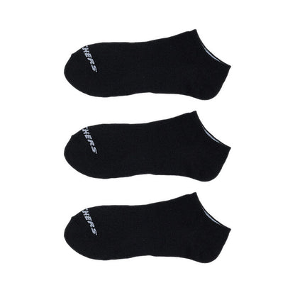 SKECHERS MEN 3PK LOW CUT SOCKS - BLACK