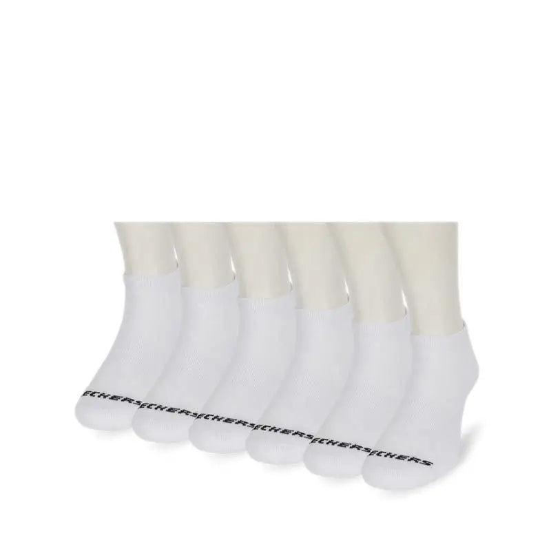Skechers 6 Pack Low Cut Adult's Unisex Socks - White
