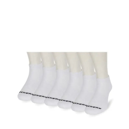 Skechers 6 Pack Low Cut Adult's Unisex Socks - White