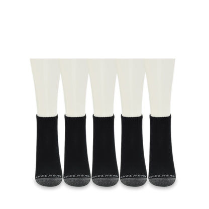 Skechers 6PK Quarter Unisex Socks - Black
