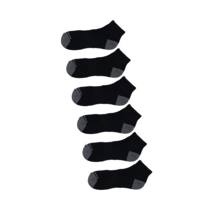 SKECHERS SP 6PK QUARTER SOCK UNISEX - BLACK