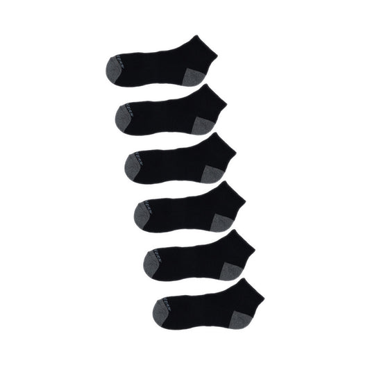 SKECHERS SP 6PK QUARTER SOCK UNISEX - BLACK