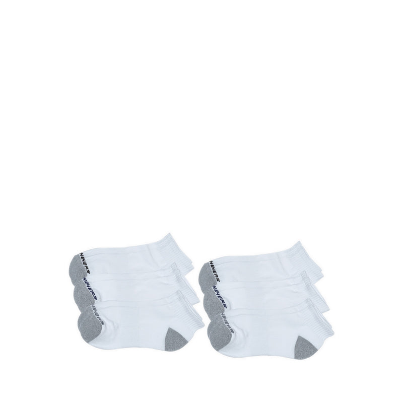 SKECHERS SP 6PK QUARTER SOCK UNISEX - WHITE