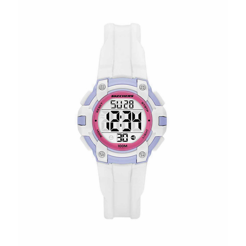 Skechers Anoka Digital Women's Watch - White