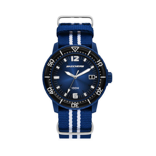 Skechers Maclay Men's Watch - Blue White