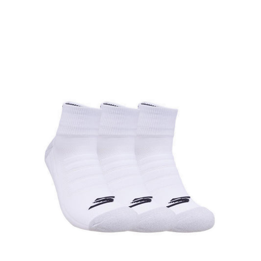 Skechers Golf 3Pk 1/2 Terry Qtr Crew Sock Men's -White
